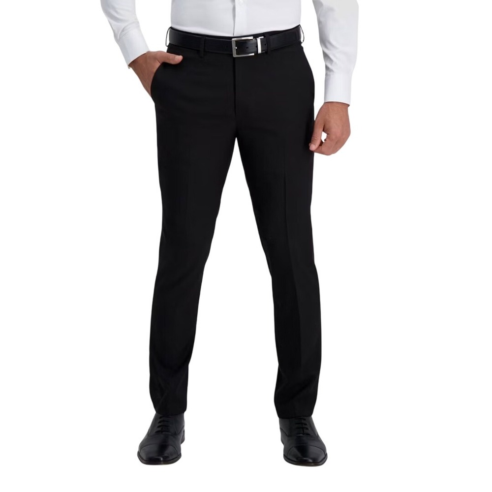 Haggar Men's Black Premium Stretch Slim Fit Dress Pant Size 36W x 32L
